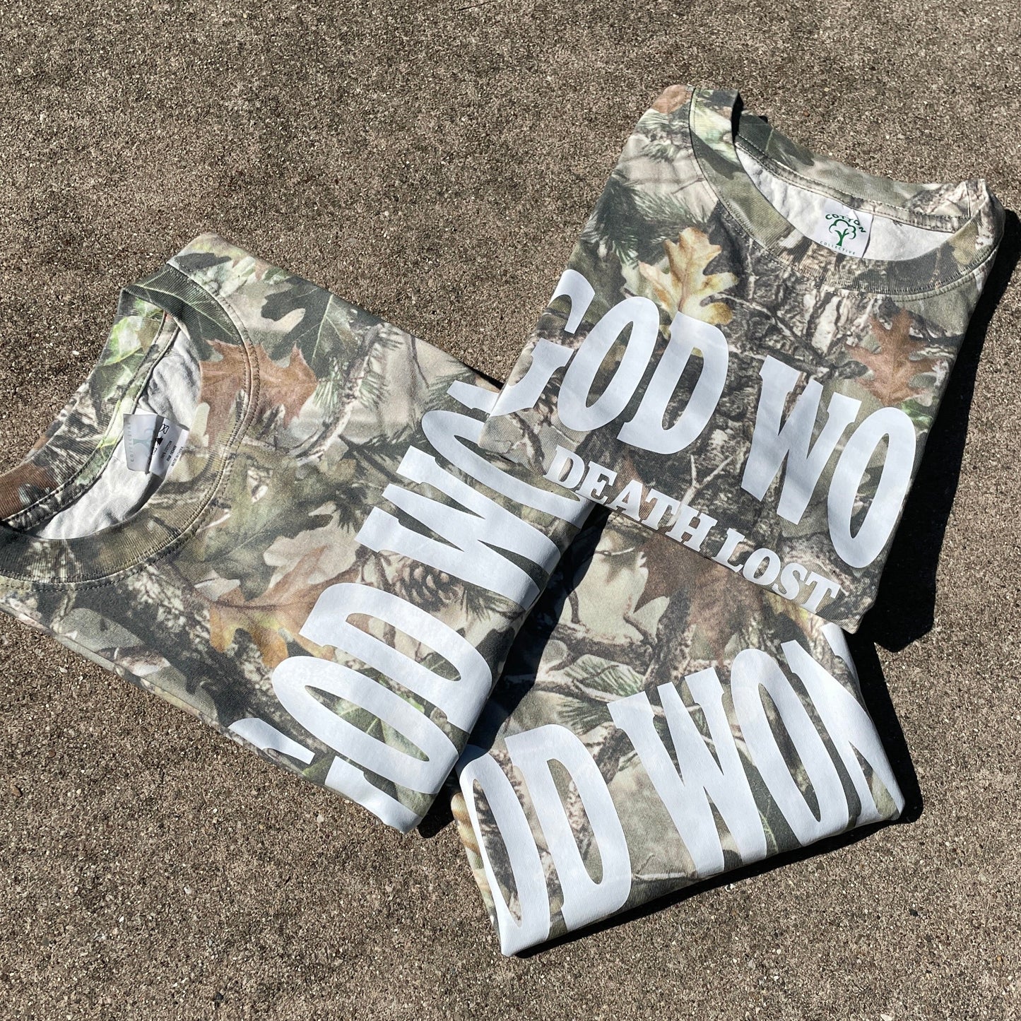 God Won Tee - Vintage Wooded Camo