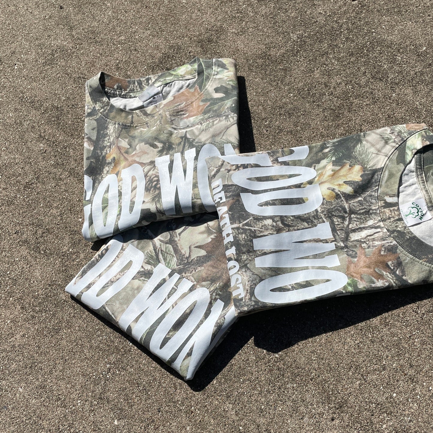 God Won Tee - Vintage Wooded Camo