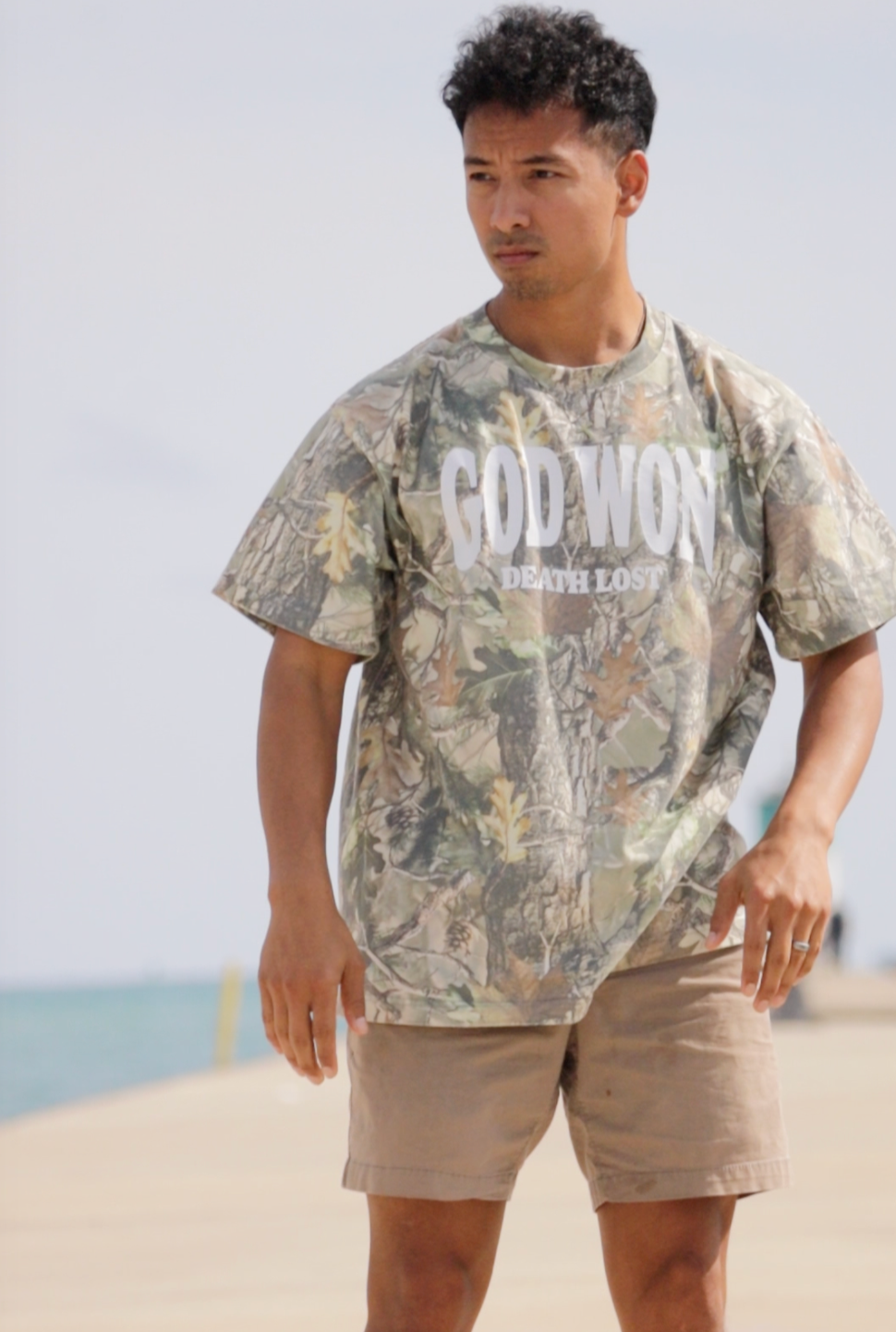 God Won Tee - Vintage Wooded Camo