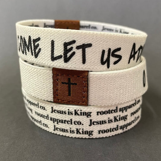 O Come Let Us Adore Him Wristband