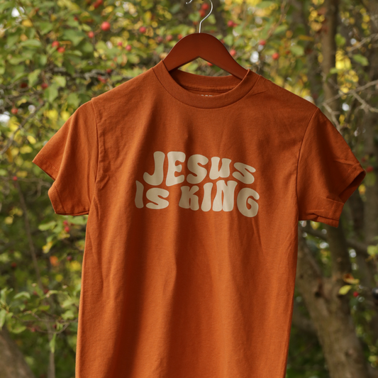 Jesus is King - Wavy Orange